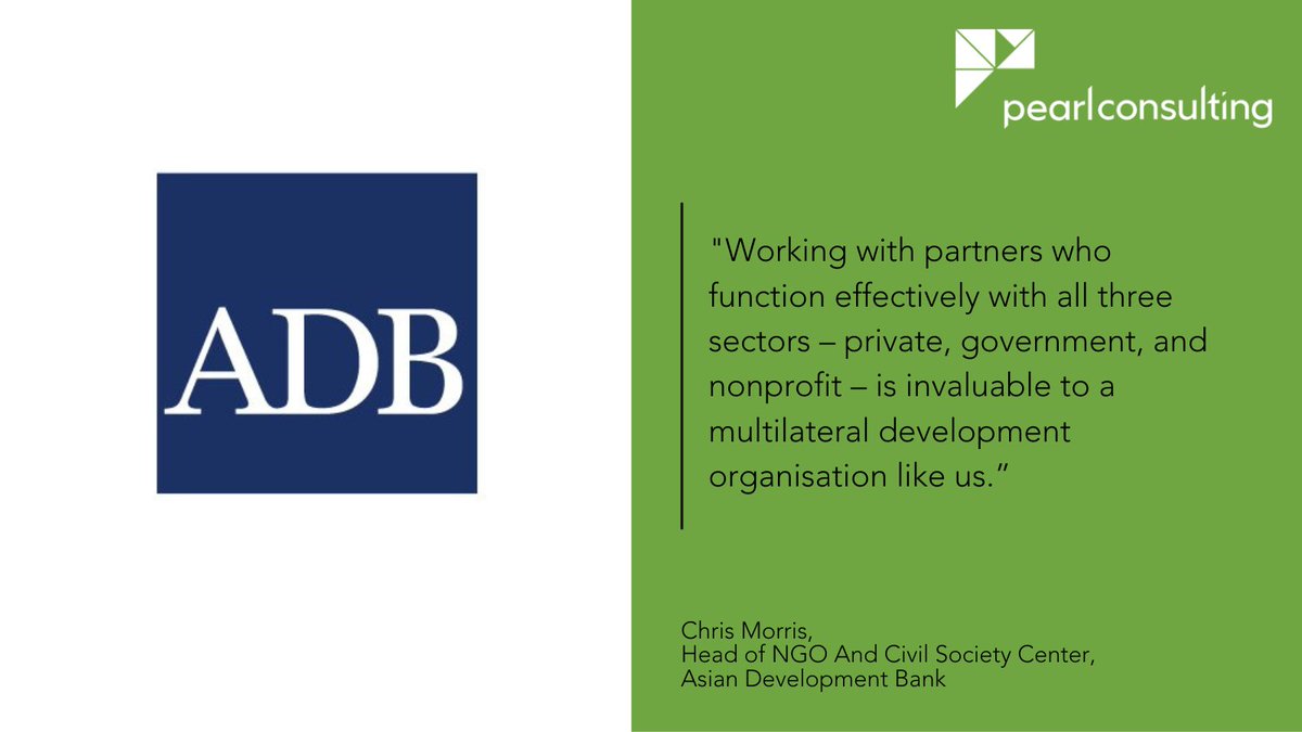 Our cross-sector work facilitated through our skilful partnership scoping and management service is key to helping our clients, such as <a href="/ADB_HQ/">Asian Development Bank</a>, drive their social impact programmes. 

LEARN more: 

pearlconsult.com

#PearlImpact #AsiaPacific