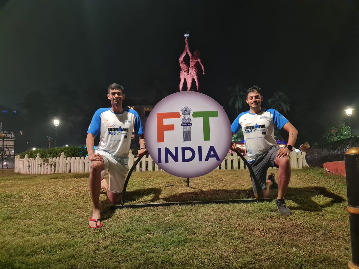 I feel proud to announce that 2 of my batchmates Abhinav Gopal (UP:2020) and Deepak Babulal Karwa (HY:2020) have completeted Ironman 70.3 (Swim-1.9km, Cycle-90km and Run-21.1km) organised in Goa being the youngest and the first IAS officers to achieve the feat. 
Congratulations🎉