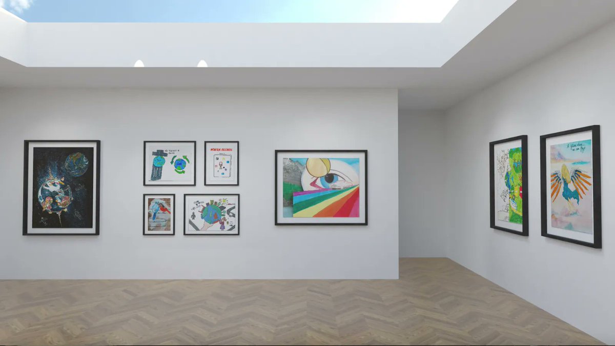 It's here!! Today we launch our global exhibition in 10 cities around the world showcasing the artwork of young people. Their hopes, their fears, their dreams. Right there. It’s online too so head over to our interactive gallery now buff.ly/3PcNxa9 #visionsofthefuture