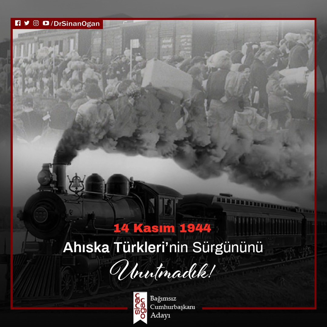 DrSinanOgan's tweet image. ▪️Unutmadık! 
▪️Unutmayacağız!
▪️Unutturmayacağız!

📌14 Kasım 1944 #Ahıska Türkleri’nin Sürgünü&apos;nün 78. yıldönümünde hayatını kaybeden kardeşlerimizi rahmetle anıyor, @AhiskaTurklugu ‘nü vatanından eden bu sürgün kararının altında imzası olanları bir kez daha lanetliyorum...