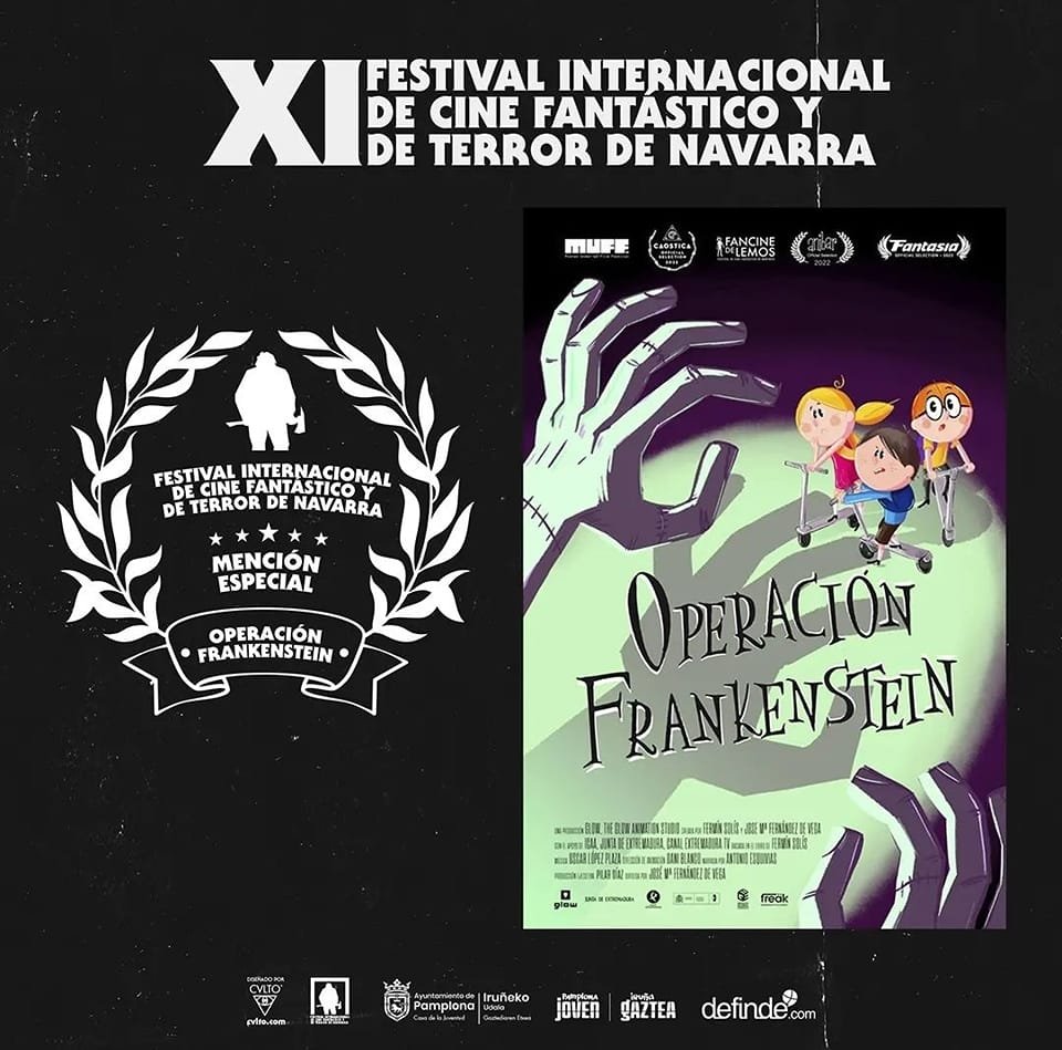 Operación Frankenstein no deja de darnos alegrías y ha obtenido una MENCIÓN ESPECIAL DEL JURADO en el <a href="/HorrorOnlineArt/">Festival de Cine Fantástico y de Terror de Navarra</a> 
¡¡ Felicidades equipazo !!
#EstavivoEstavivo