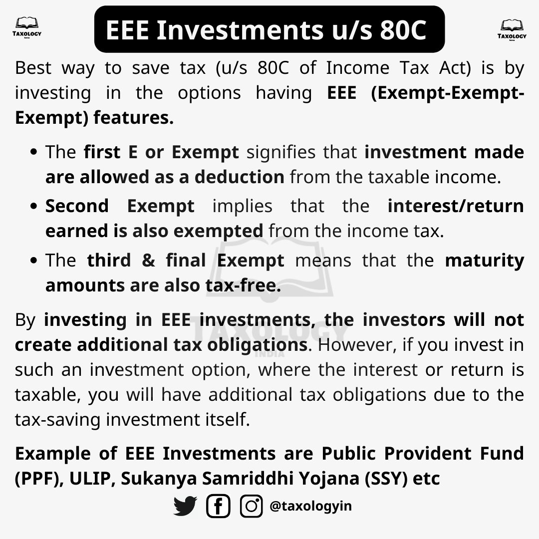Taxology india on twitter exempt exempt exempt investments under