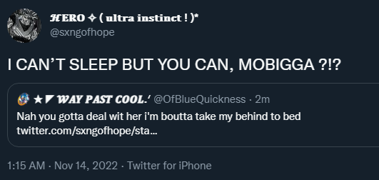 OfBlueQuickness's tweet photo. AYE GET THAT MFER HE SAID A RAW SLUR HELLO

HE IS NOT NO MOBIAN ONG https://t.co/qLcowqqXuk