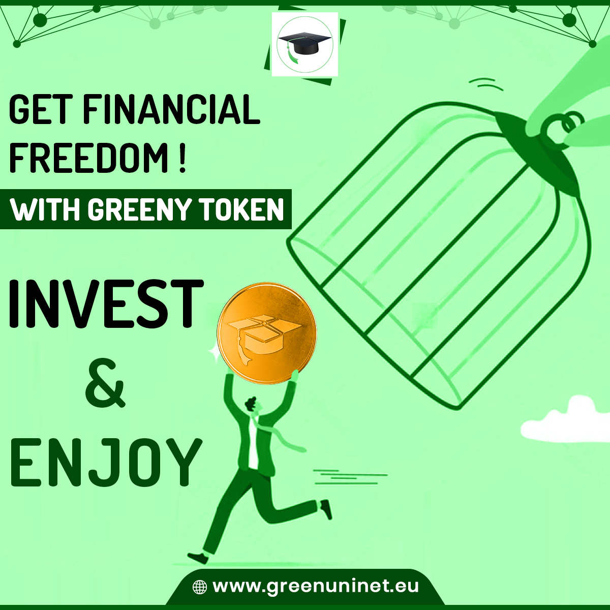 Get #FinancialFreedom with #Greeny token

Invest &amp; enjoy: greenuninet.eu/sale/
.
.
.
.
.
#greenuninetwork #crypto #cryptocurrency #cryptoinvesting #tokensale #publicsale #cryptoinvestors #cryptomarket