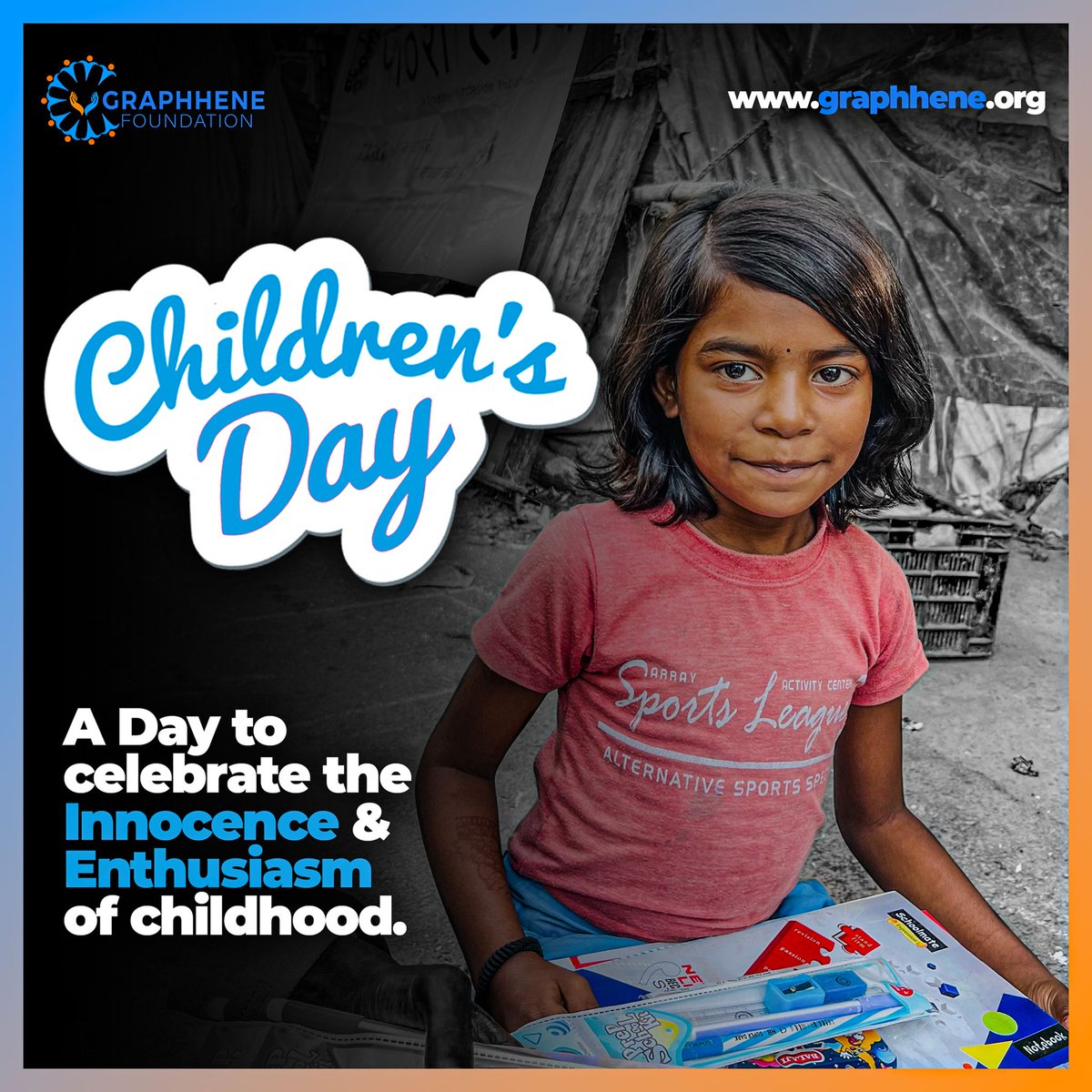 GraphheneF's tweet image. Childhood is the sweetest part of a human’s life, this Children’s Day gets lost in your childhood memories and celebrates this beautiful festival

#Graphhenefoundation #childrenday #children #childrensday #kids #happychildrensday #child #happychildren #india #childrensday2022