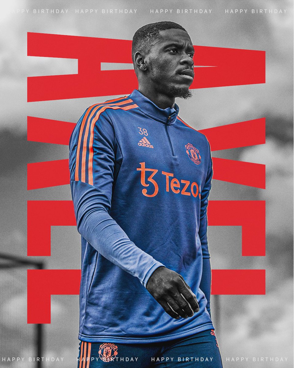 ManUtd's tweet photo. Best wishes to Axel Tuanzebe on his 25th birthday! 🎈🎂

#MUFC https://t.co/bqXrxzBAWO