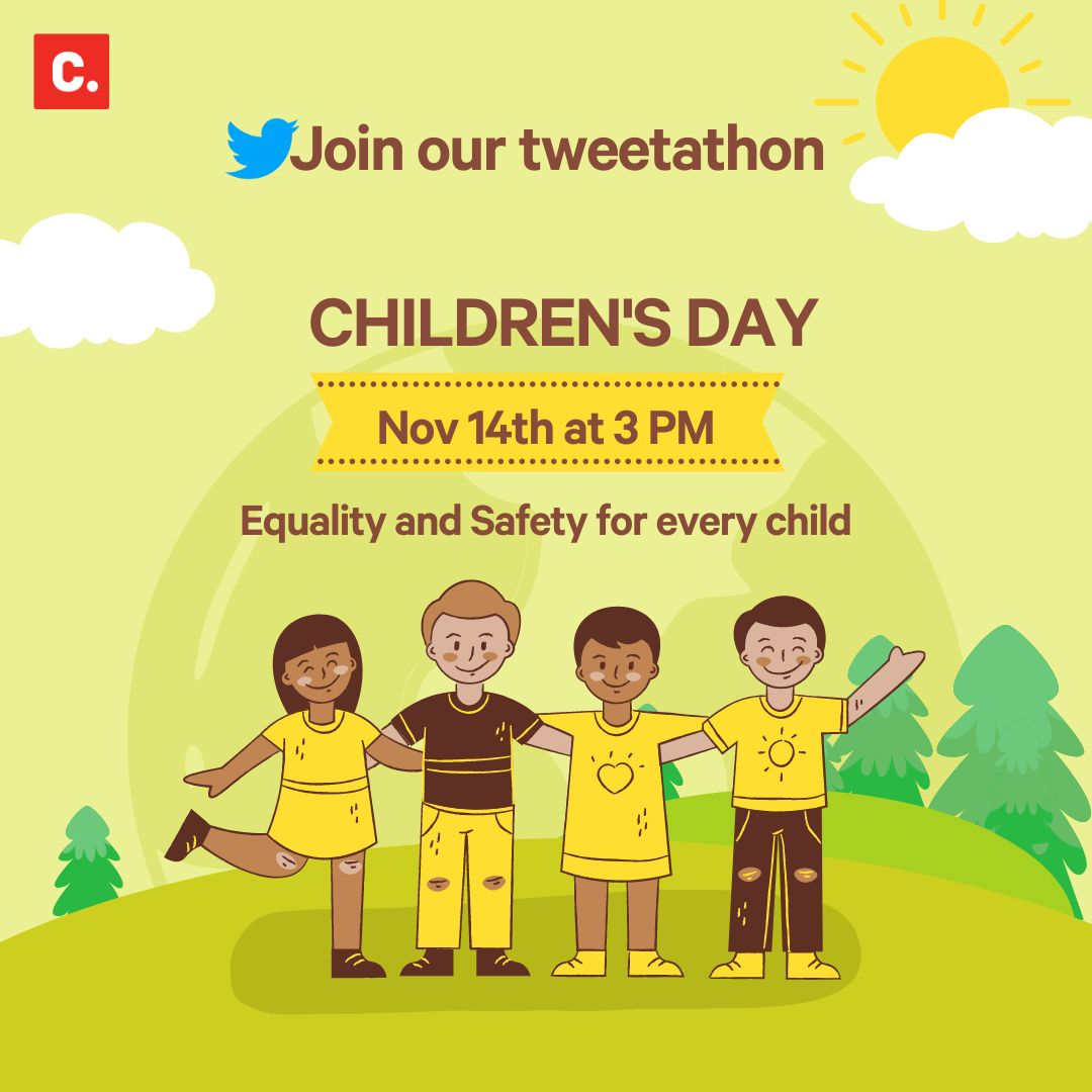 Join us for a #tweetathon today at 3 PM to observe Children's Day where we discuss the need to address child safety issues and how can we create a child friendly environment.
#tweetchat #trending #trendingnow #childrenday #childhood #child #children #childrenday2022 #childrens
