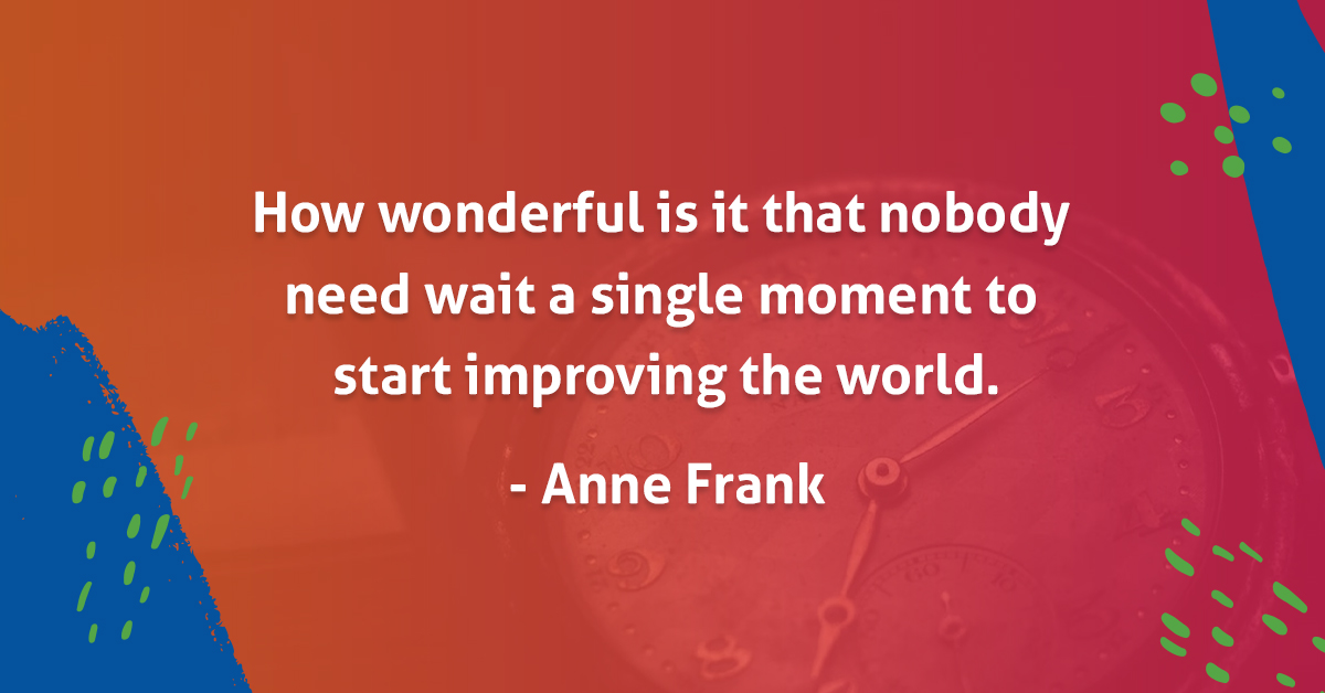 CollearOnline's tweet image. Grab that moment and start today!

#Collear #AnneFrank #quotes #inspirationalquotes #motivationalquotes #MondayMotivation #Monday #Inspirational #AnneFrankquotes