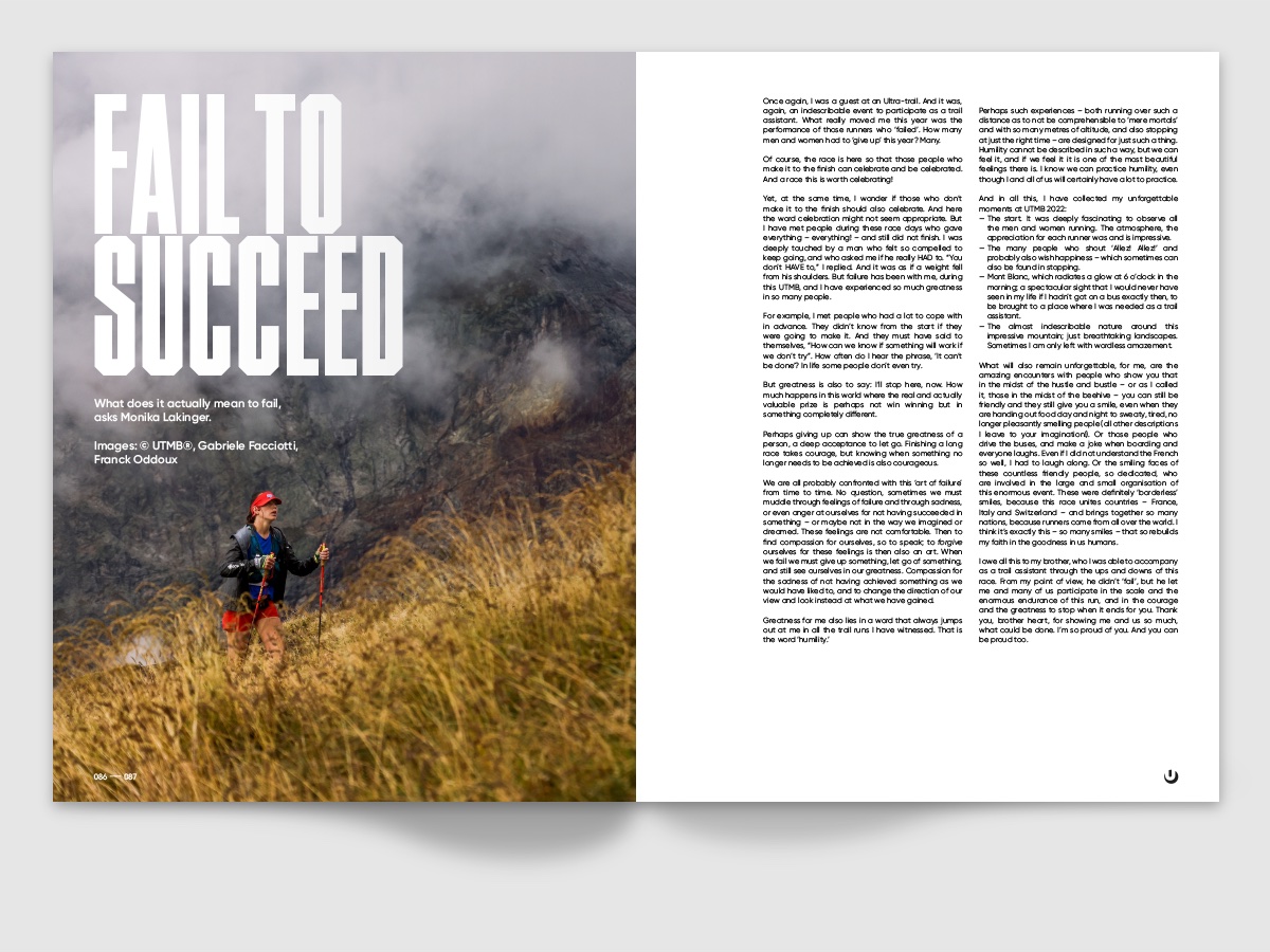 TheUltraMag's tweet image. Issue 16 Sneak Peek!

Fail to Succeed

What does it actually mean to fail, asks Monika Lakinger.

Read it in full in Issue 16, landing on your doormat soon, if you subscribe! If you don't, sign up here! bit.ly/3etoxtR