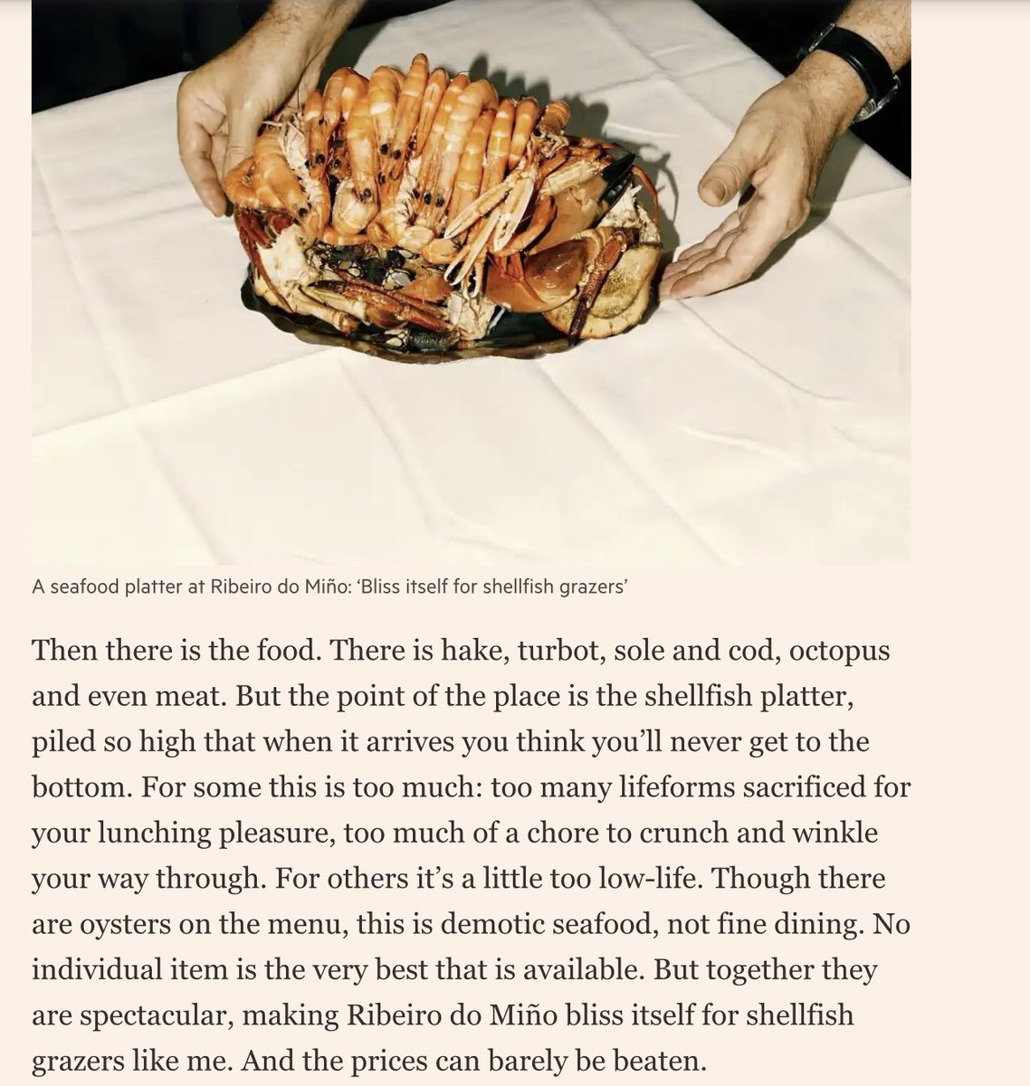 For everyone who woke up this morning asking ‘Where should I eat seafood in Madrid?’, here’s my stab at answering that vital question. The start of a guide to Madrid launched this week by @ft globetrotter - with great photos by guillermo de la torre ft.com/content/0b38d5…