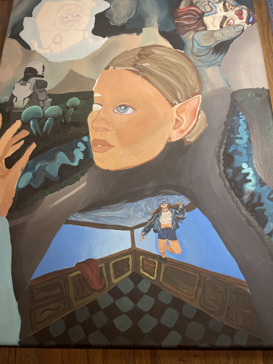 flashhdrive's tweet photo. “finding the way” by me :) is another one of my favorite paintings. I hope everyone that see this painting gets the meaning of it but also interprets it the way they want to. #art #artists #artistsontwitter #artontwitter #painting #acrylic #acrylicpainting #actor #nft #creative https://t.co/UfYKDQYvol