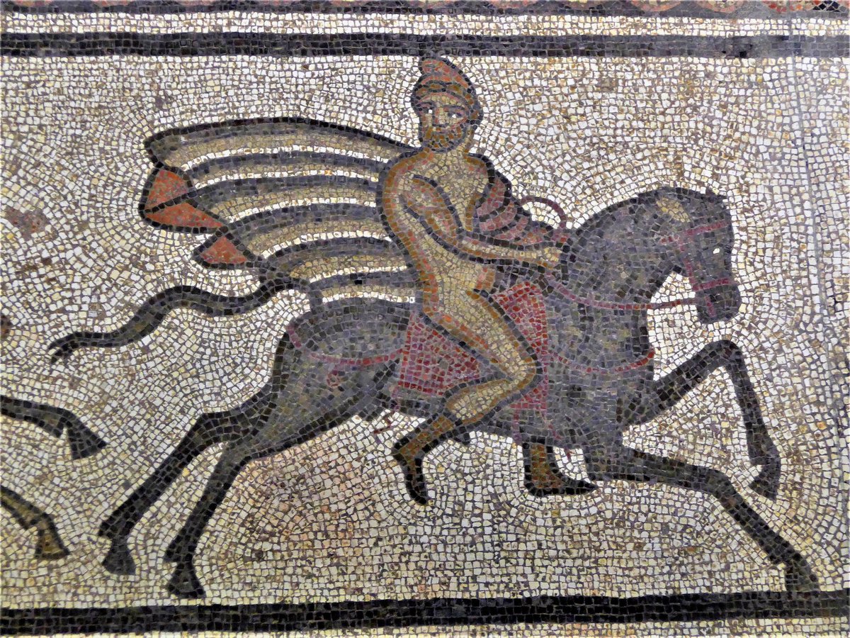 Durotriges Project (@durotrigesdig) on Twitter photo Queen Dido of Carthage and Aeneas of Troy out hunting in the buff (and apparently unconcerned by *saddle chafing* 😳😬)
Details from a later 4th century mosaic found at Low Ham #Roman villa #Somerset in 1945 and transferred to the excellent <a href="/SomersetMuseum/">Museum of Somerset</a>
Happy #MosaicMonday Queen Dido of Carthage and Aeneas of Troy out hunting in the buff (and apparently unconcerned by *saddle chafing* 😳😬)
Details from a later 4th century mosaic found at Low Ham #Roman villa #Somerset in 1945 and transferred to the excellent <a href="/SomersetMuseum/">Museum of Somerset</a>
Happy #MosaicMonday