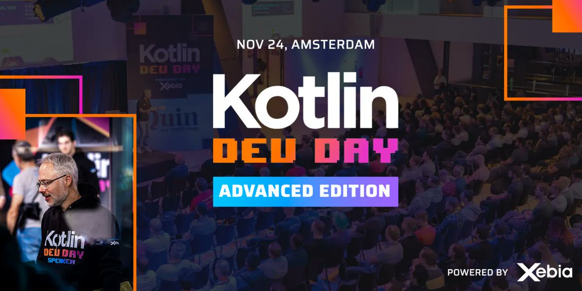 Xebia_Global's tweet image. Kotliners, have you registered for @DayKotlin yet? This year&apos;s event will be the world’s first advanced Kotlin conference!

Get all the details at buff.ly/3yXQyVj
#Kotlin #FunctionalProgramming #KotlinDevDay