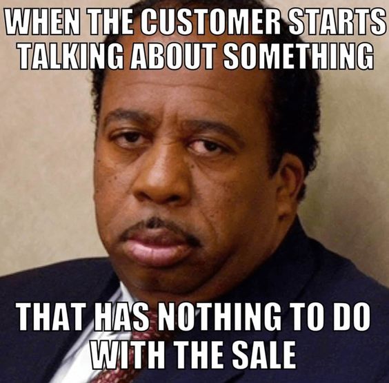 fivecrm_clients's tweet photo. Don't be a Stanley! 🤣 The best way to complete a sale is by building a relationship with your customer/client. Establishing trust and being relatable can go a very long away in the sales industry.

#SalesMeme #MemeMonday #LeadGen #CRM #Telemarketing https://t.co/jRcZ6nJzqL