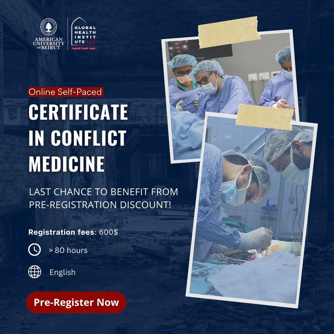 AUB Global Health Institute on Twitter "⚠️ This is your last chance to