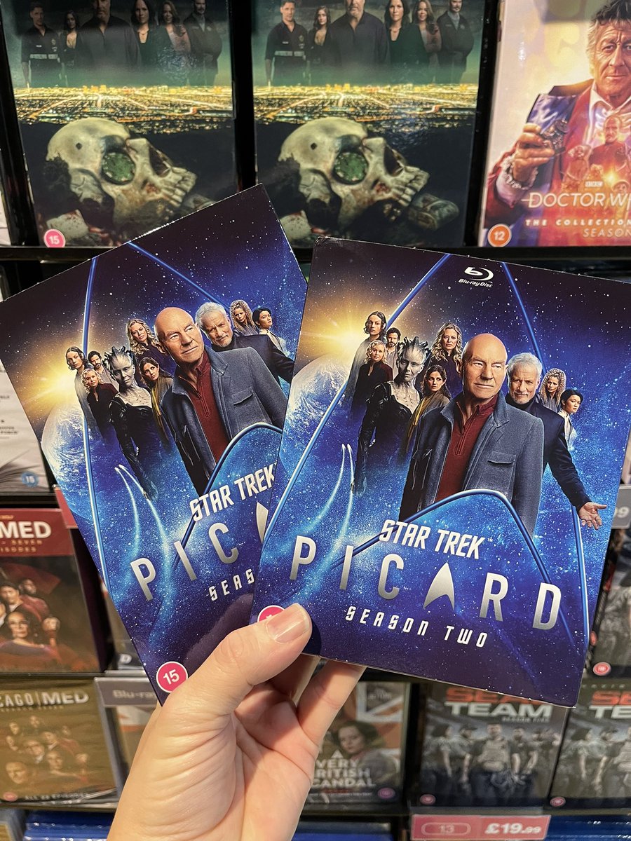 hmvExeter's tweet photo. ⭐️ Out of this World 💫 Great new Sci fi tv shows out today - video game adaptation #Halo, the return of @SirPatStew & fan favourite @johndelancie’s Q in season 2 of #Picard & classic who with #JohnPertwee’s season 8 of #DoctorWho. #scifi #StarTrek #Q #Xbox #tv https://t.co/QjLzDOmMvC