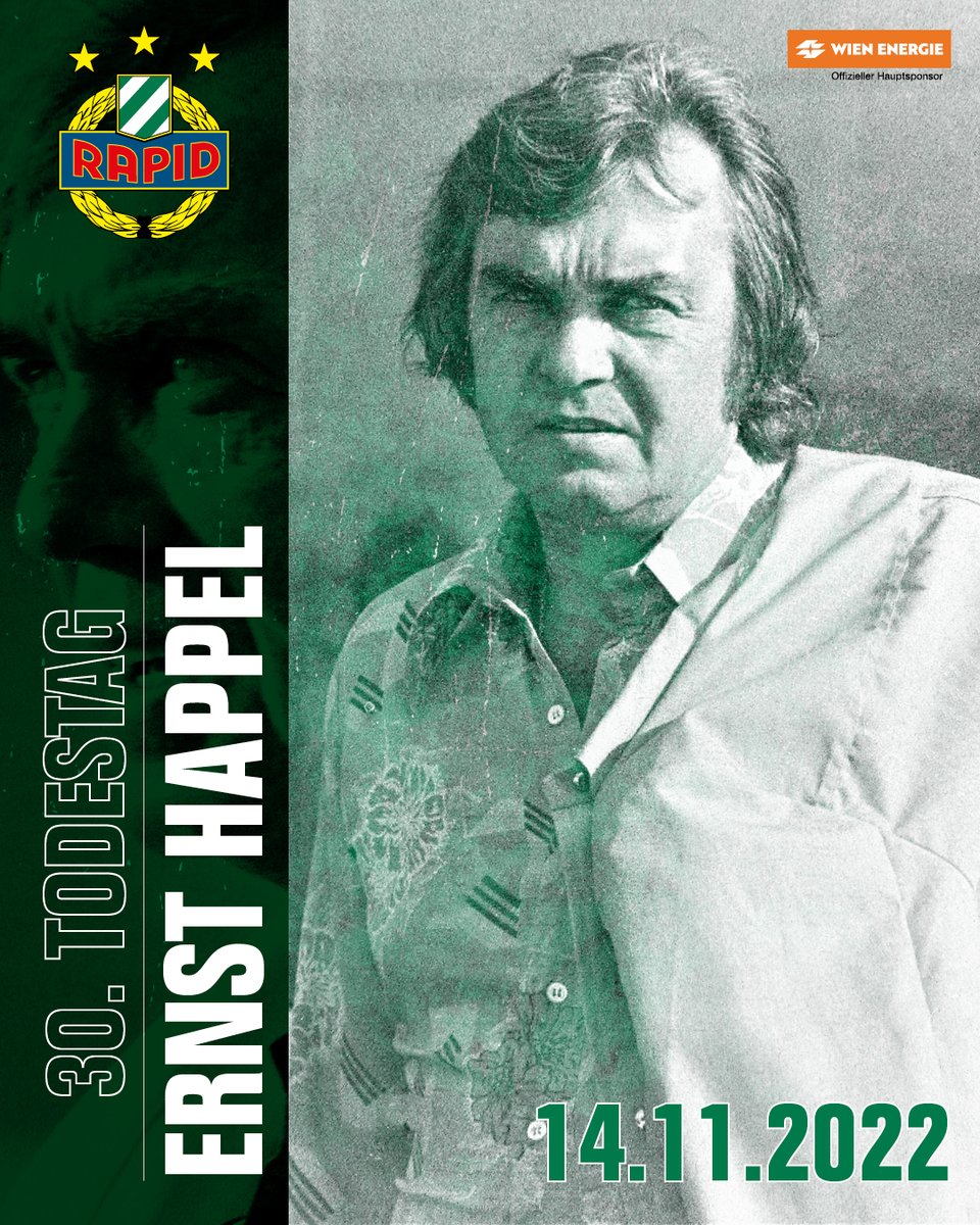 Unsere Vereinslegende Ernst #Happel bleibt unvergessen. Anlässlich seines 30. Todestages haben wir ein umfassendes Porträt für Euch! 👇

▶️ skrapid.at/ernst-happel

#SCR2022