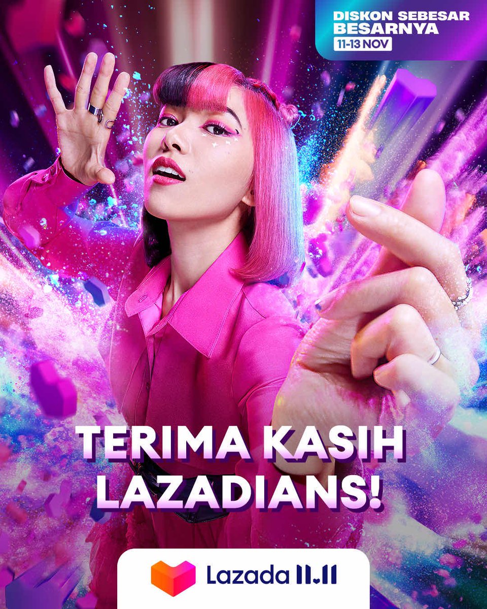 LazadaID's tweet photo. Makan rujak pake kedondong, Lazadians, i love you full, dong! Terima kasih buat kalian yang udah antusias dan berpartisipasi di Lazada 11.11 Diskon Sebesar-Besarnya~ Nantikan promo dan kejutan lainnya, ya 💕

#LazadaID1111
#DiskonSebesarBesarnya
#TambahKeHidupmu #LazadalD https://t.co/CFc2eQwYki