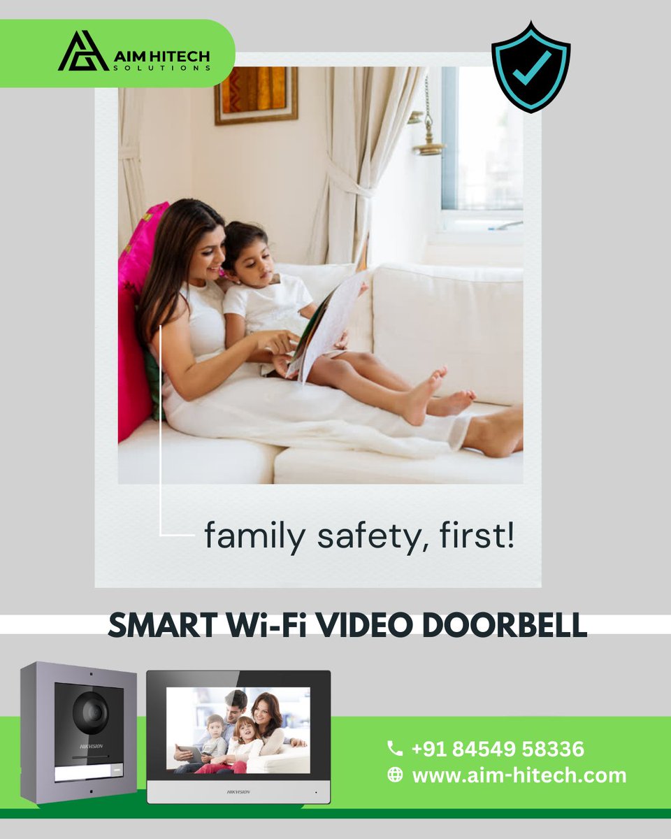 aimhitech's tweet photo. #FamilySafetyandSecurity Stay Safe and Avoid unnecessary interactions with OneTouch Smart Video Door Phone.
.
@aimhitech
📞 +91 96643 19505
#AimHitechSolutions
.
#SmartHome #homeautomation  #luxurylifestyle  #luxuryinteriors #homerenovation #homeideasdecor #mumbaikar #kalyankar https://t.co/uy537Bmi2w
