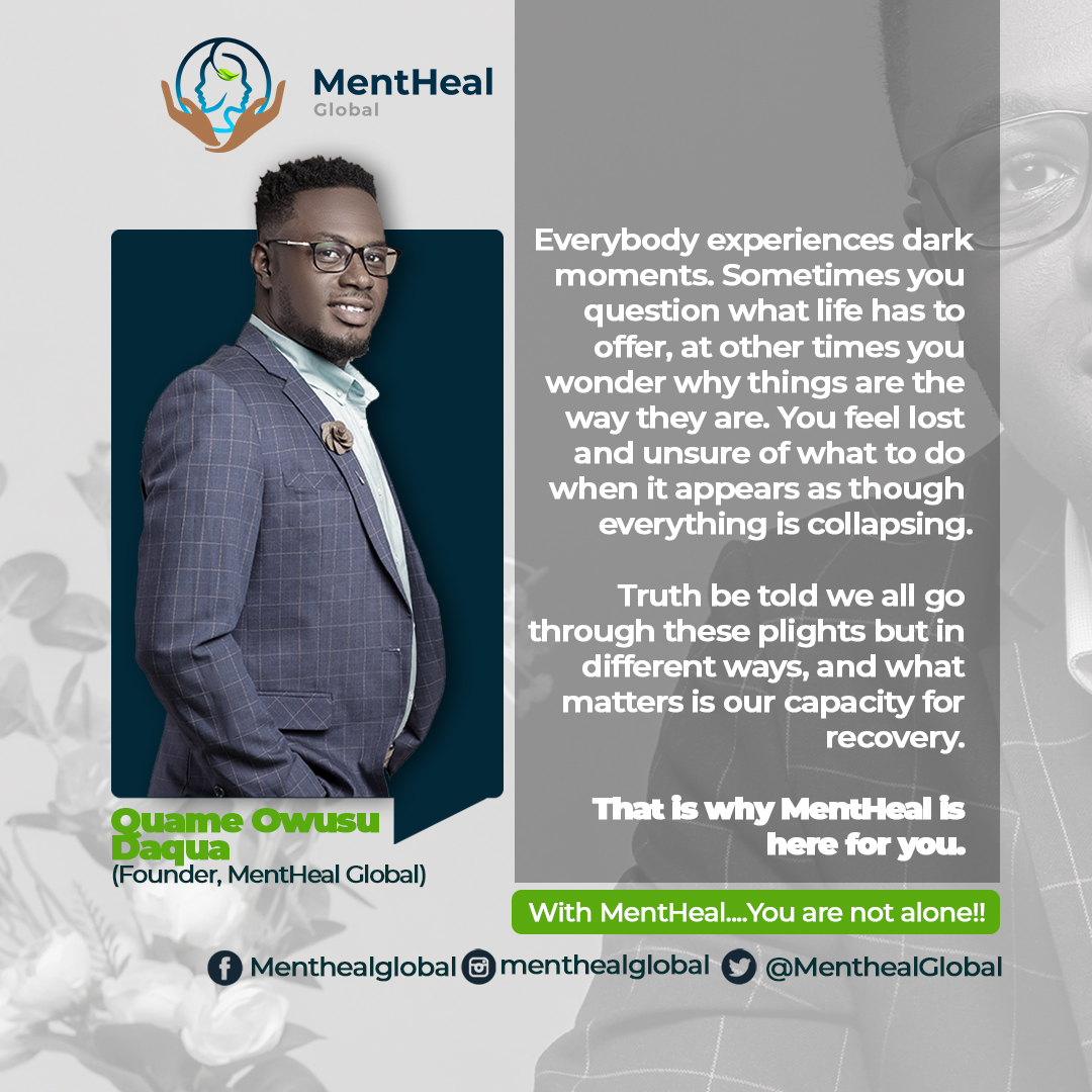 MenthealGlobal's tweet photo. redefinin mental health to our advantage.
MentHeal...... You are not alone in this.
#MentHeal https://t.co/KETZSDGNPt