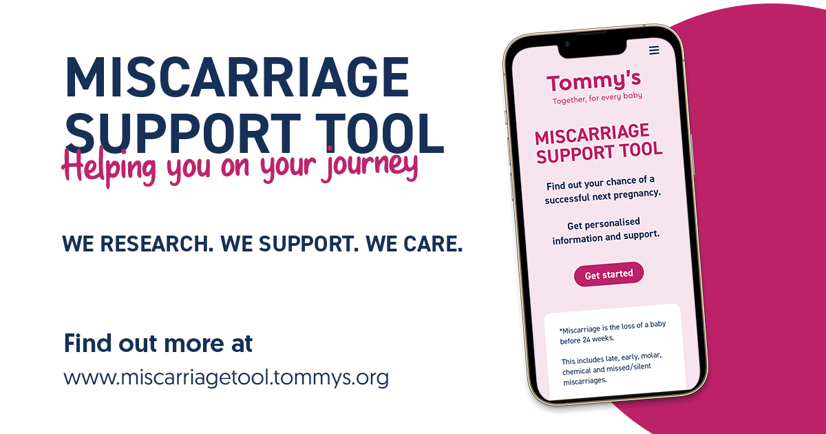 If you've experienced miscarriage, it can be hard to get the information and care you need. It's also hard to think about another pregnancy if you feel ready to try again. So, we've created our new Miscarriage Support Tool to give you personalised advice and support. (1/4)