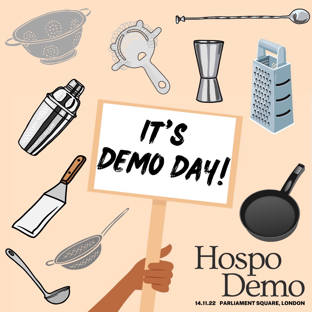 TODAY'S THE DAY! Join HospoDemo + hundreds of others from across the hospitality industry, to show the govt that their lack of support is killing our sector. DO THE RIGHT THING AND COME OUT AND SUPPORT YOUR INDUSRY TODAY. #HospoDemo #savehospitality