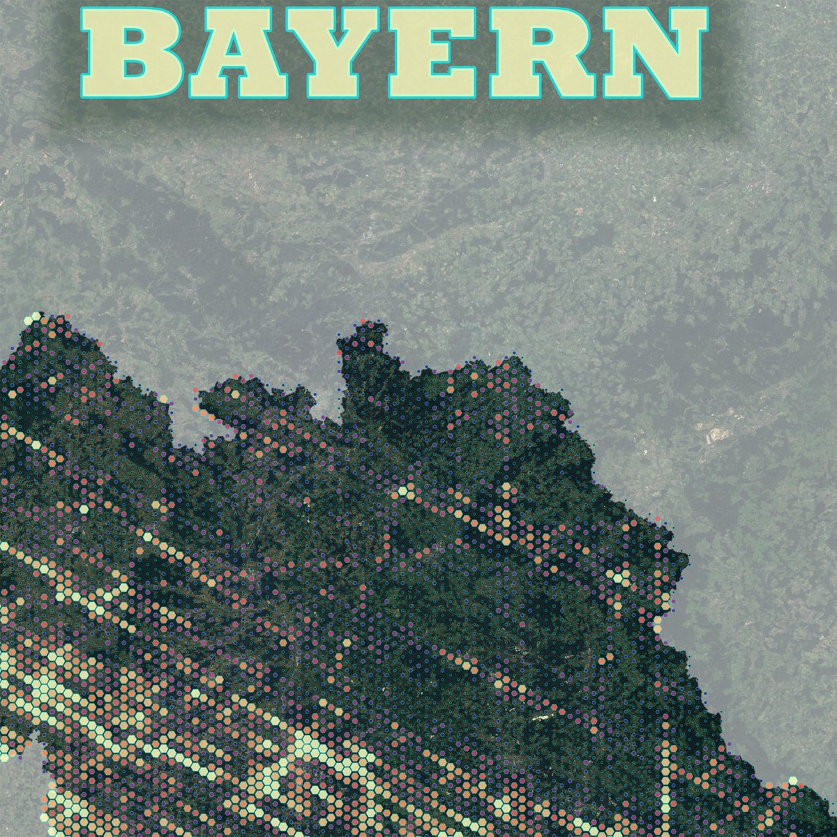 Day 14 of #30DayMapChallenge - Hexagons

Trying new things and following <a href="/John_M_Nelson/">John Nelson</a> tutorial on color coded hexagons in varying sizes. All done #QGIS