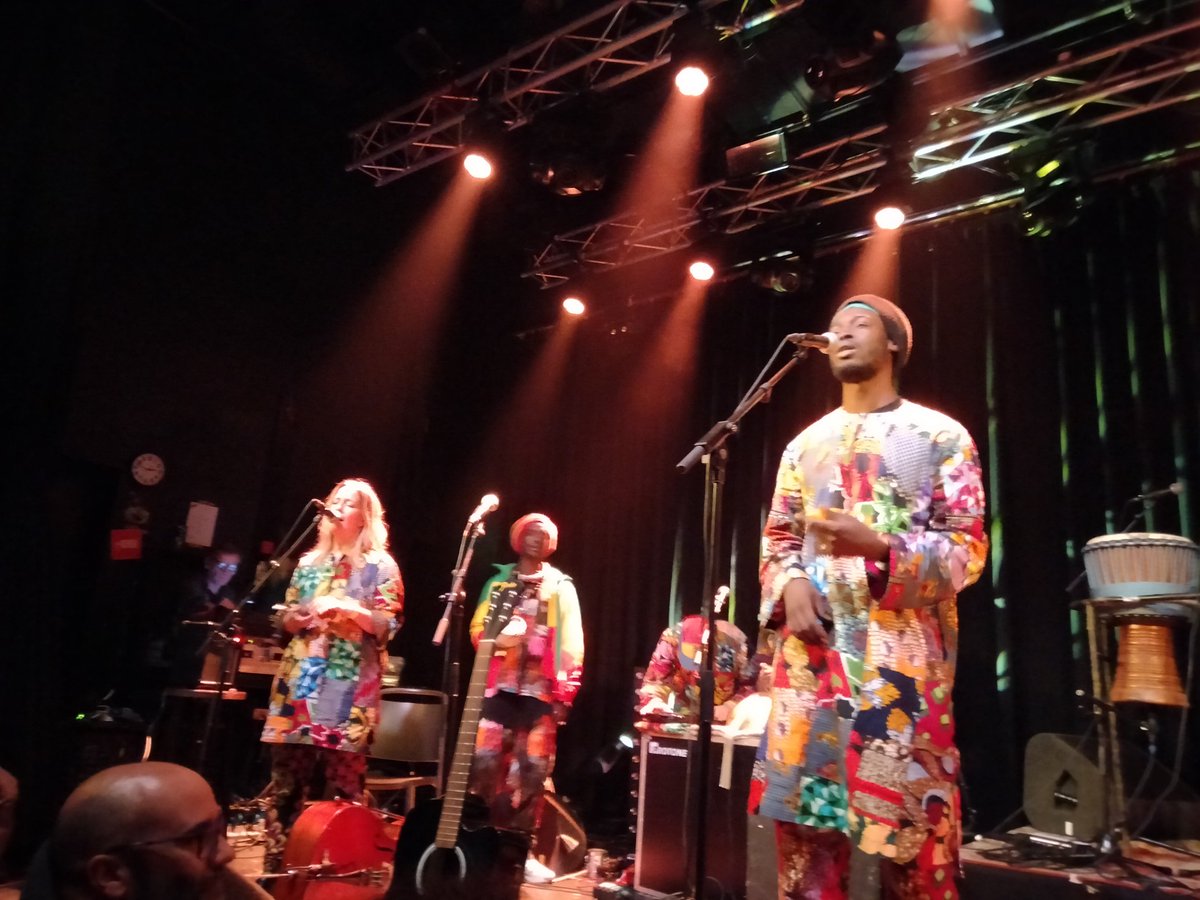 TobiasCotton's tweet photo. Sunday at @LeGuessWho: excellent singer songwriter Anastasia Coope playing her first European tour, Senegalese/Swedish group The Wau Wau Collective bringing great vibes, Australian band EXEK do fantastic sounding post-punk. #anastasiacoope #wauwaucollective #exek #leguesswho https://t.co/8XUR2uvF1m