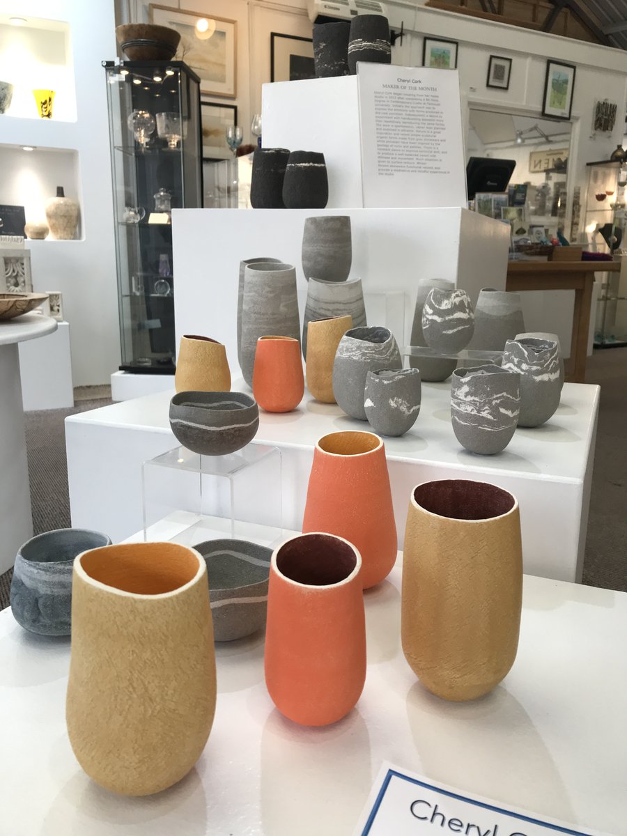 SomersetGuild's tweet photo. We have a special display of #MakerOfTheMonth Cheryl Cork’s ceramic pieces in the Guild gallery in Wells - visit the Gallery on Broad Street, next to Pickwick’s cafe - currently open Monday to Saturday from 10-4 until Christmas. We look forward to seeing you there! https://t.co/Zgve6EAirP