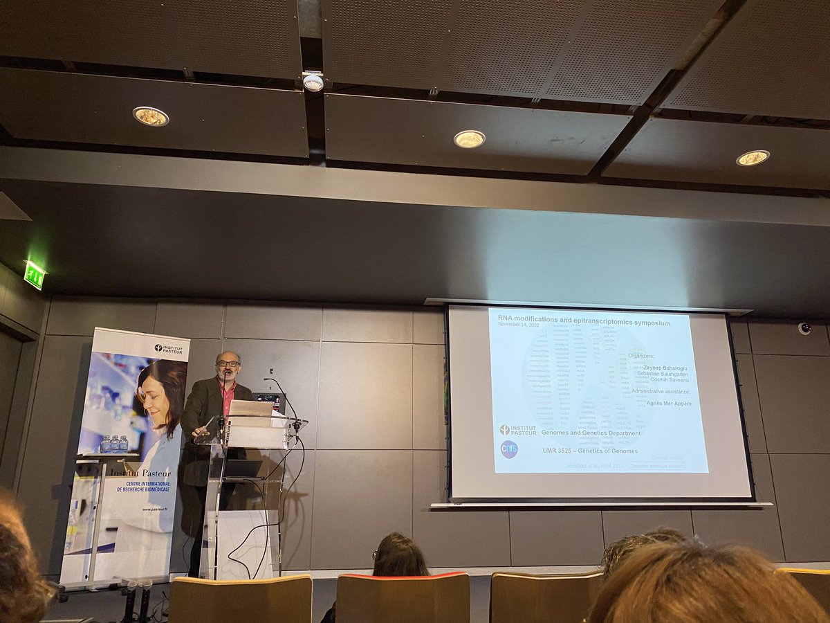 The RNA modification and Epitranscriptomics Symposium starting at <a href="/institutpasteur/">Institut Pasteur, since 1887</a> (hosted by the Genomes and Genetics Department @GenGen_IP) ✨

Thanks to the organisers <a href="/BaharogluZeynep/">Zeynep Baharoglu</a>, Sebastian Baumgarten, @cosminribo