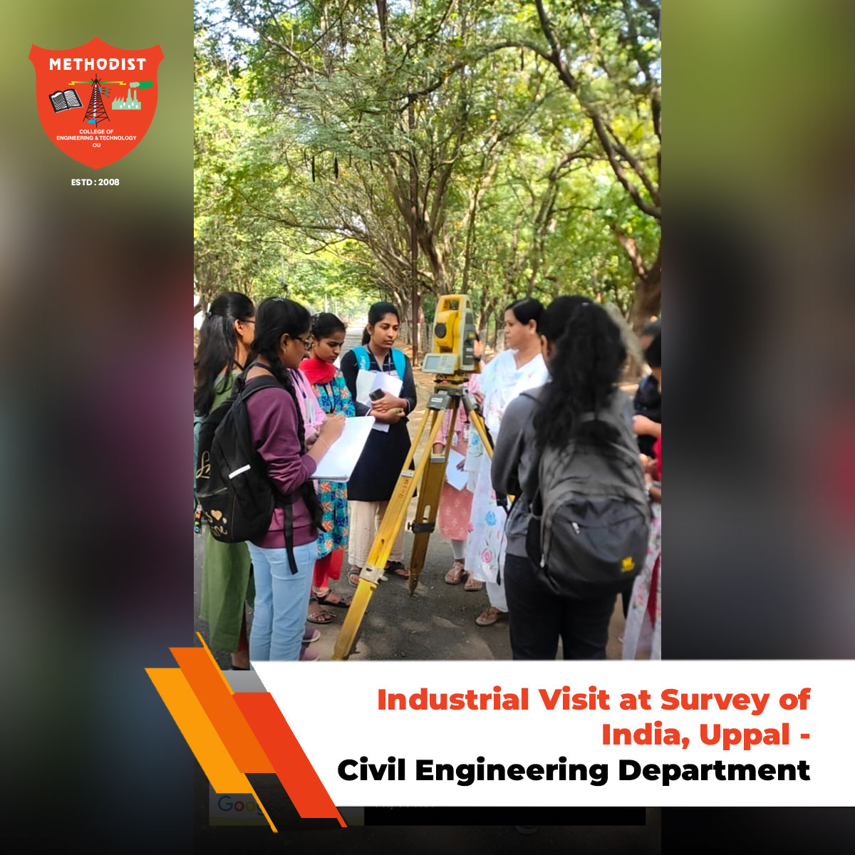 MCETHyderabad's tweet photo. Vth Semester Civil Engineering Students visited Survey of India, Uppal on 11th November 2022. Here are the glimpses of the same
Visit Us:- https://t.co/1gHvCDs4UV
#MCET #IndustrialVisit #SurveyofIndia #CivilEngineering #Students #CivilEngineeringDepartment #EngineeringCollege https://t.co/M95aktFEvF
