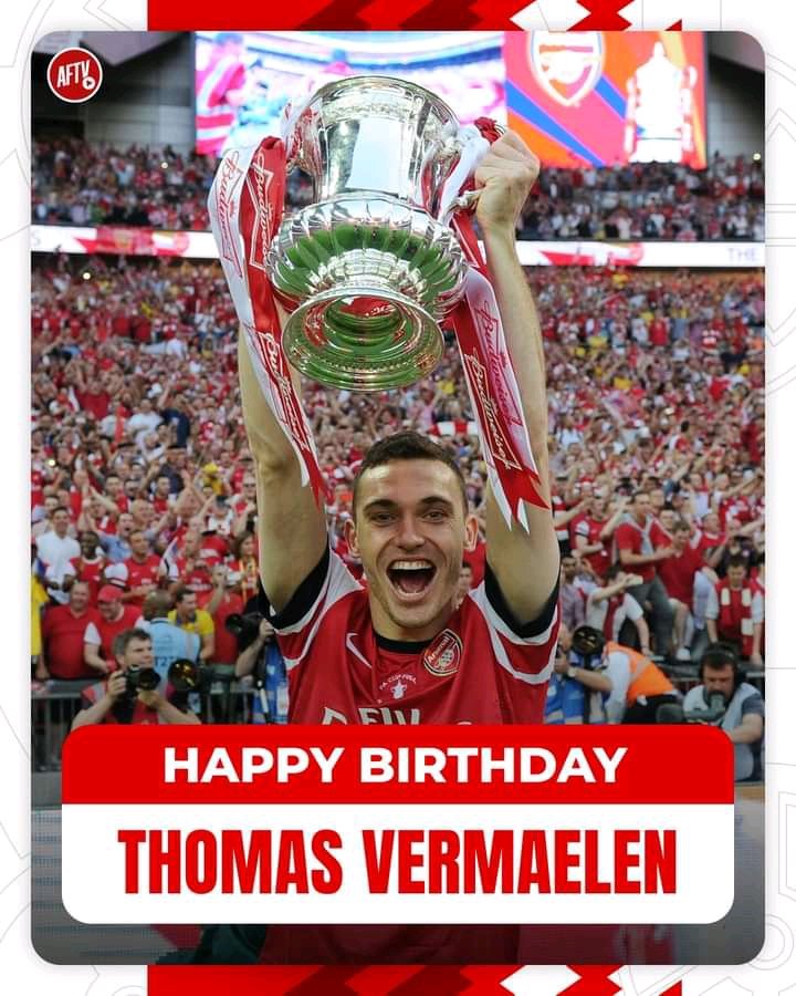 Wishing former Arsenal skipper, Thomas Vermaelen a very happy birthday.    