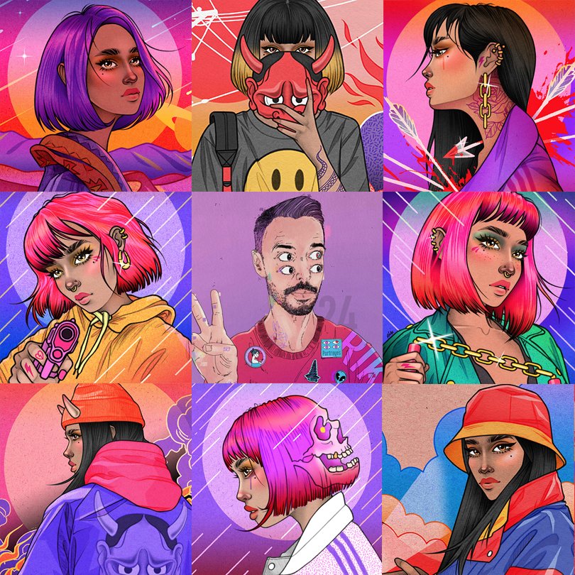 GM fam!
I'm still super busy working on a few different projects at once and I'm not ready to share any of them just yet... Soooo here's some badass babes (and a portrait of me) to brighten up your Monday 😅❤️‍🔥