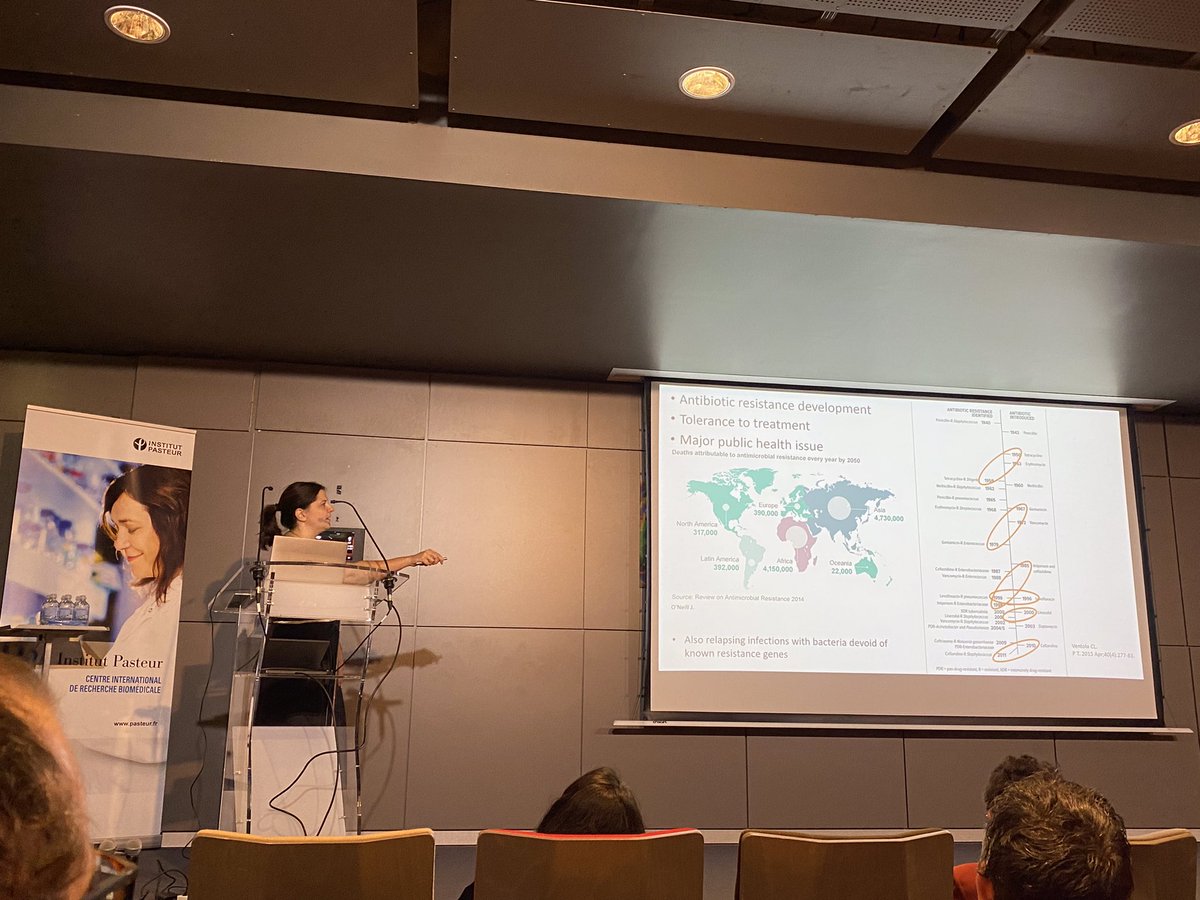 Zeynep Baharoglu (<a href="/BaharogluZeynep/">Zeynep Baharoglu</a>) opens the RNA modification and Epitranscriptomics Symposium by presenting her work on tRNA queuosine modification and bacterial response to antibiotics!