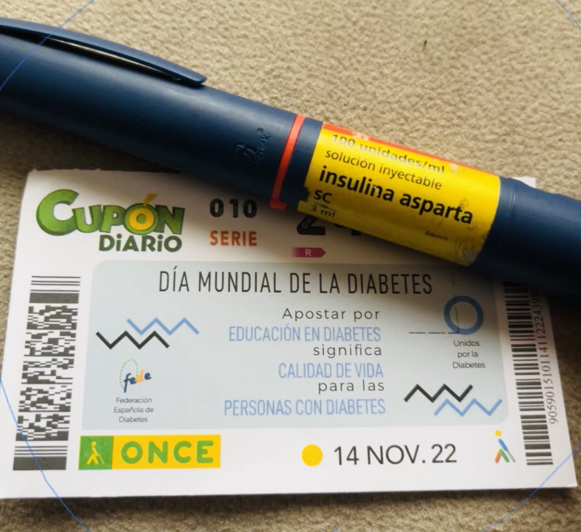 Monicayelephant's tweet image. Gracias a @Fede y @ONCE_oficial por visibilizar la #DiabetEsp2022 
#WorldDiabetesDay 
Porque es imprescindible.
Educar para proteger el futuro.