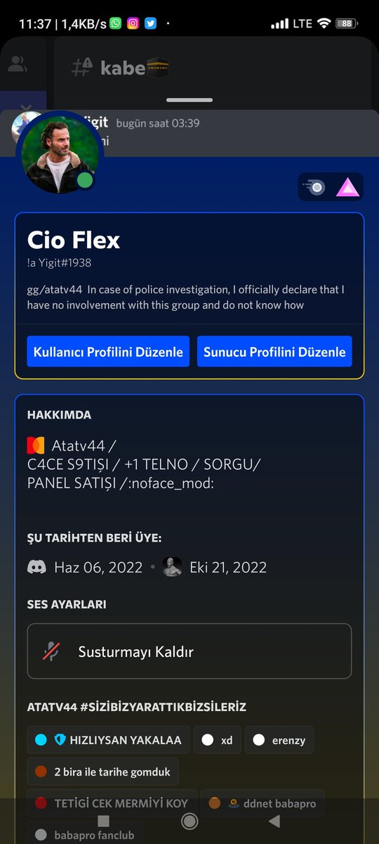 CioFlex31's tweet photo. Şimdi beyler Atatv44 e bişey açılmış kimsenin hiç bir suçu yok konuşmalar asılsızdır ercan bizim düşmanimiz sin 
biz brawl stars ve roblox giriyoruz masum insanlar ne yapabilir 
nasıl boyle sey yapabilirsin bide 💀
 bu şahıs paylaşmısin 0 icraat beni koysan daha iyidi  . https://t.co/FUFkkAQIX0