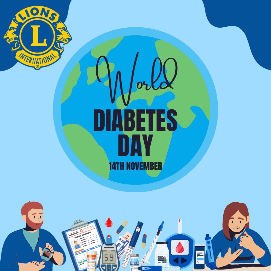 🦁How do you make time for your health? 
Join our #WorldDiabetesDay 100,000 minutes challenge by visiting lionsclubs.org/wdd &amp; participate in our virtual activities
👍Please share this post with friends &amp; family to raise awareness about diabetes
 #DiabetesAwareness #Weserve