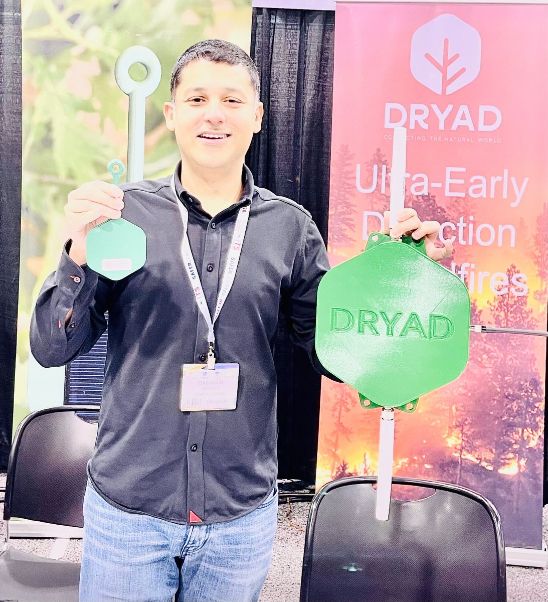 Our Co-Founder &amp; SVP Worldwide Sales, Ben Banerjee, was at <a href="/HeatandFireExpo/">@HeatandFireExpo</a> last week to showcase our Silvanet wildfire detection system.