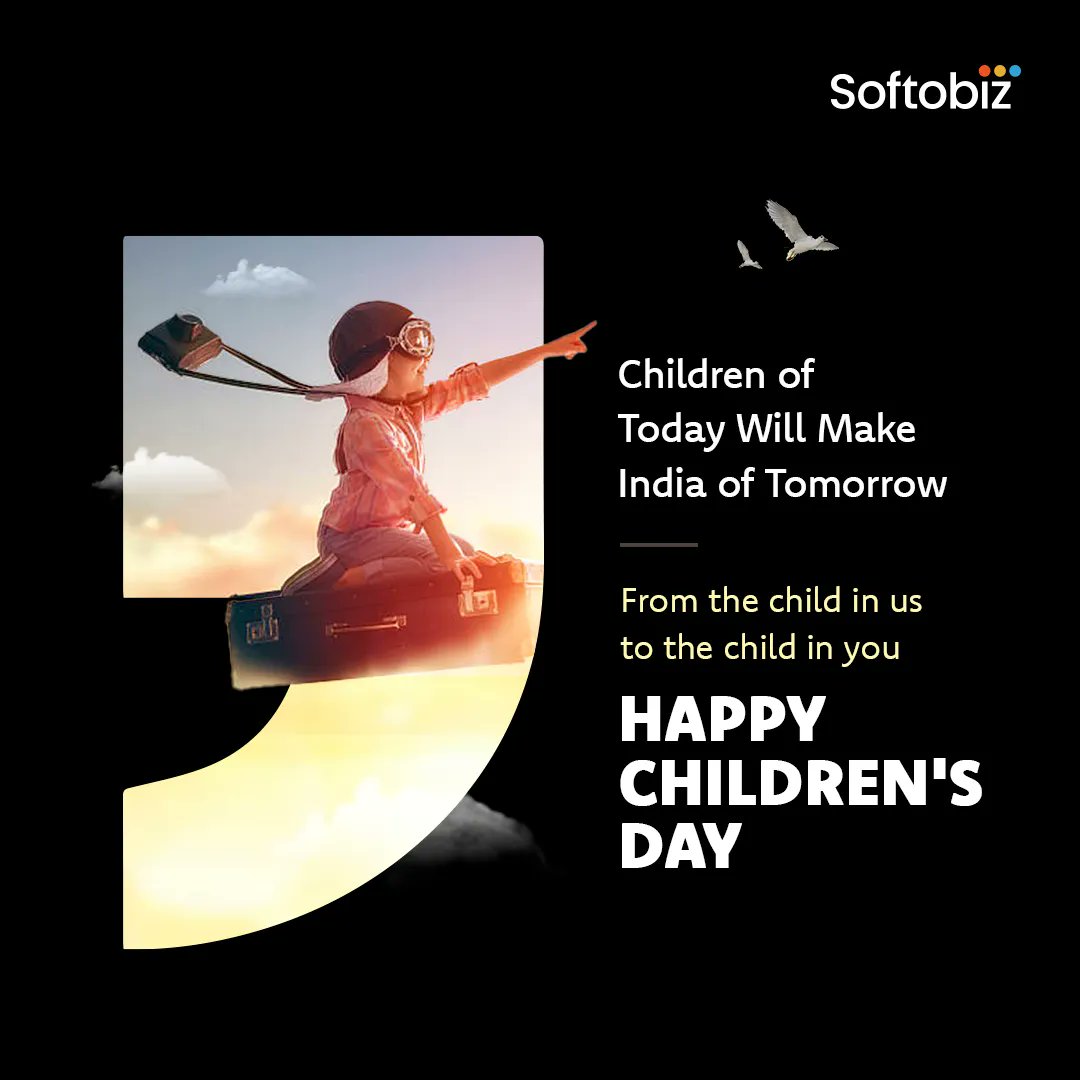 softobiz's tweet photo. There are some things that we can't buy and one of them is our Childhood. Every child is different, their skills are different, their dreams are different, and their thoughts are different, but the one thing is common - they enjoy their lives.
#HappyChildrensDay

#softobiz https://t.co/QM3Umx6GTO
