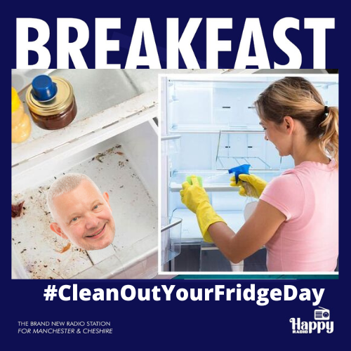 spencemacdonald's tweet photo. It's #CleanOutYourFridge Day on @HappyRadioUK Breakfast today with simple tips on how to do just that. And would you believe, a song about it? Plus all the tunes to make you smile on DAB across #Manchester #Cheshire #Liverpool #Blackpool and the North West as well Freeview 277. https://t.co/dcFR3qmPrH