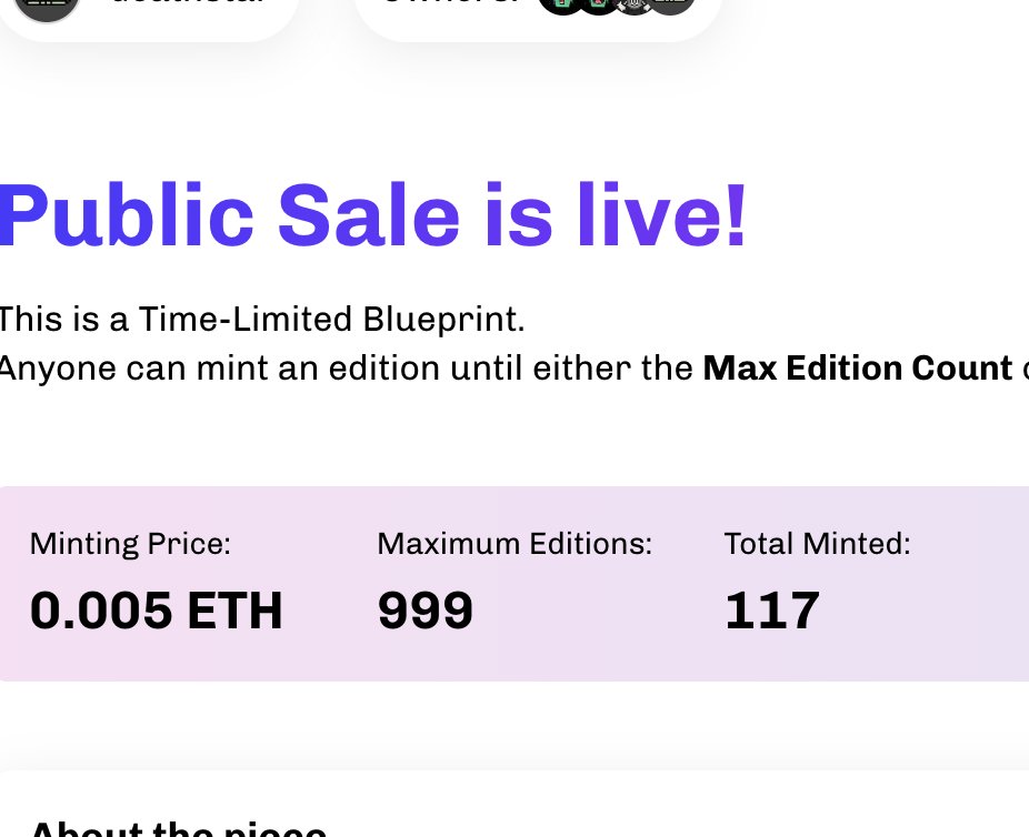 startoadz's tweet photo. Gm !

Over 100 mints and a dozen of owners, thank you all for collecting!

you can still mint here for only 0.005eth

https://t.co/4lk8AjMqF0 https://t.co/MkaxtBY0mC