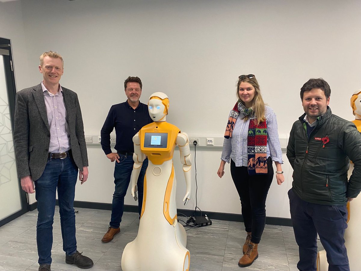farrpoint's tweet photo. We went to visit the #NationalRobotarium in Edinburgh today. It was very interesting to hear about all the pioneering projects in #robotics and how these robots will work in the real world: from physio appointments to robot-assisted home care and beyond. https://t.co/0u8fdGyNr3