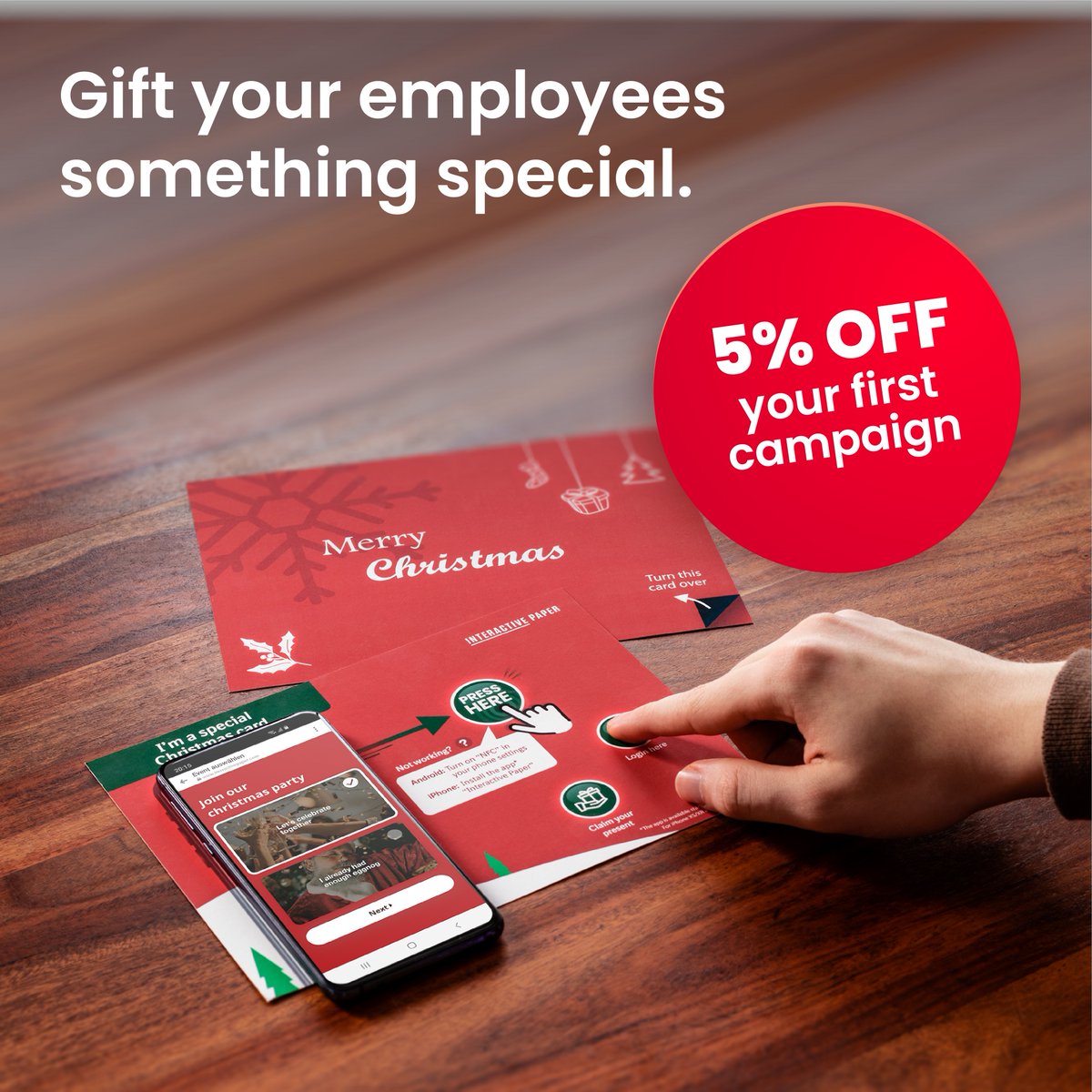 interactpaper's tweet photo. Interactive Paper is coming to town! 🎄
And we have a special gift for you. Amaze your Customers, Employees and Business Partners this Christmas by sending out customisable Interactive Christmas Cards. 🎁

Get an Offer: https://t.co/E3GfZ4amb3 https://t.co/SBVXU97GHE