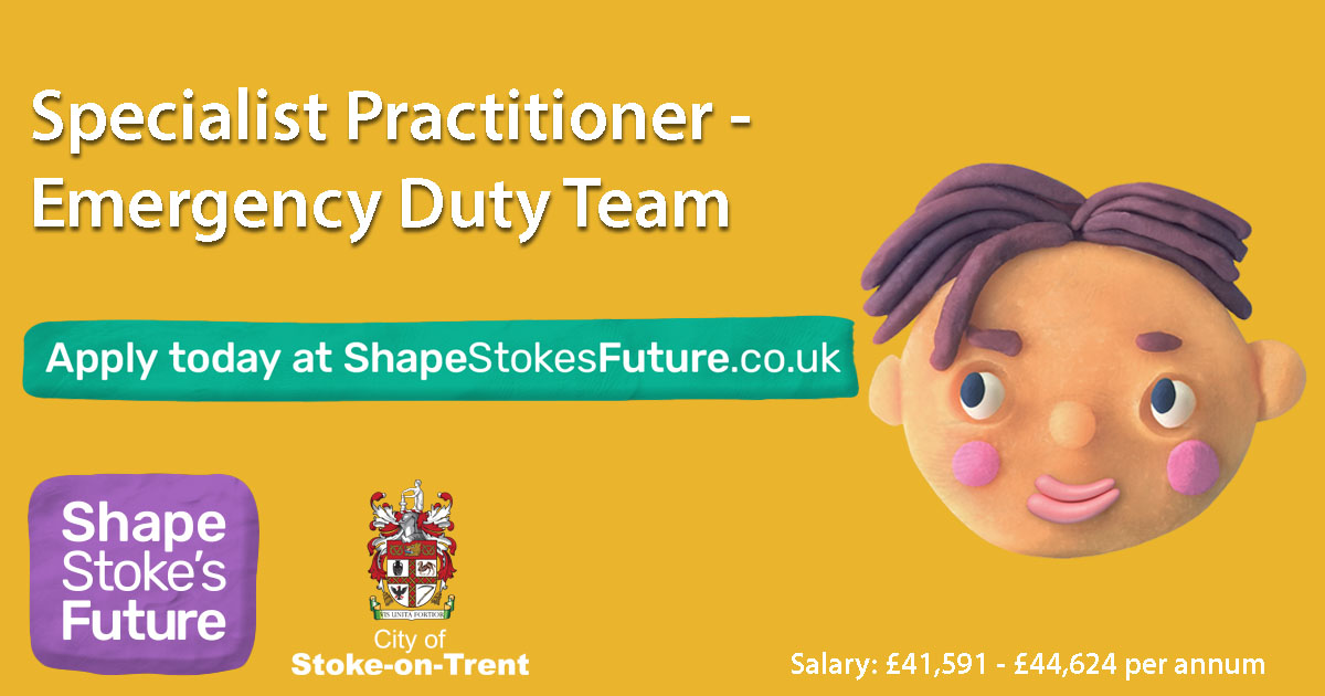 SoTCityCouncil's tweet photo. 🟣 We currently have a number of Specialist Practitioner posts available.

🔺 This is a unique opportunity for a practitioner to join a new team and be a fundamental part of shaping our Emergency Duty Team and its future.

🟩 Join us and help #ShapeStokesFuture https://t.co/hFKxEHLYgx