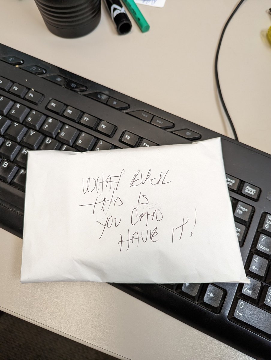 gmcfosho's tweet image. This was on my desk when I got in. Nigga is this a bomb?