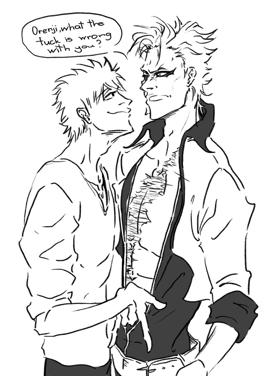 MaximDanton's tweet photo. #fanart #art #digital #sketch #Bleach #Grimmjow #Jaegerjaquez #Ichigo #Kurosaki #grimmichi https://t.co/EgUK8qH2PH