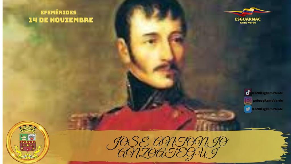 GNBEsgRamoVerde's tweet photo. #Efemérides 🗓 #14Nov || Hoy desde esta casa de estudios @GNBEsgRamoVerde celebramos los 233 años del natalicio del General José Antonio Anzoátegui; oficial que en compañía del Libertador Simón Bolívar, luchó épicas batallas de la gesta independentista.
#VamosALaFilven2022 https://t.co/xkKoqM8jU2