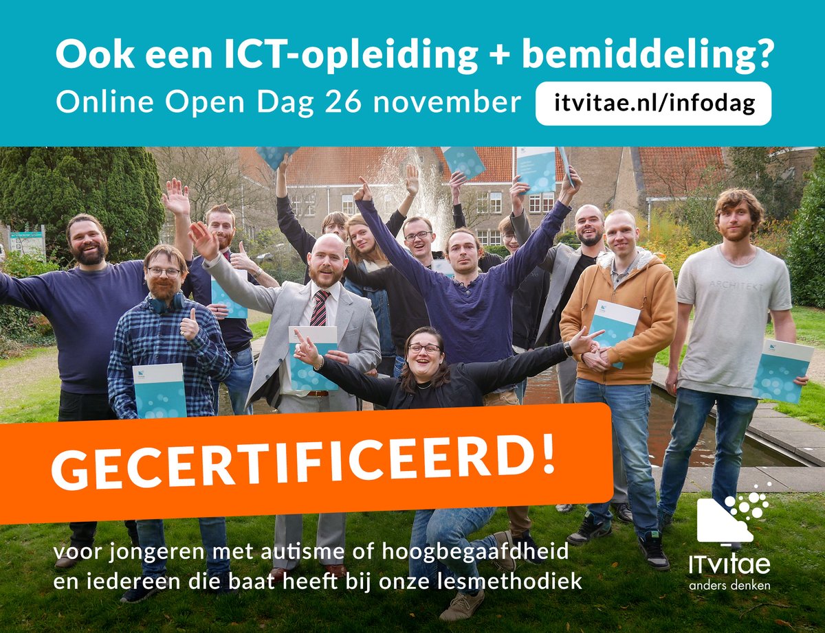 Onze Cyber Security studenten zijn afgestudeerd en klaar voor een mooie baan! GEFELICITEERD! Interesse in een ICT-opleiding inclusief baanbemiddeling? Meld je aan voor onze online Open Dag op zaterdag 26 november: itvitae.nl/infodag
 #opleiden #ICT #studiebegeleider #decaan
