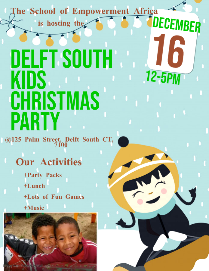 SOEAFRICA's tweet photo. Help us make a difference and put a smile to children who would NOT normally get a present over the festive season.  Kindly DONATE using the link below:
https://t.co/1MPnGn4wW6

#communityimpact #festiveseason #kidsparty #delftcapetown #xmas2022 #schoolofempowermentafrica https://t.co/2hrQRgc87L
