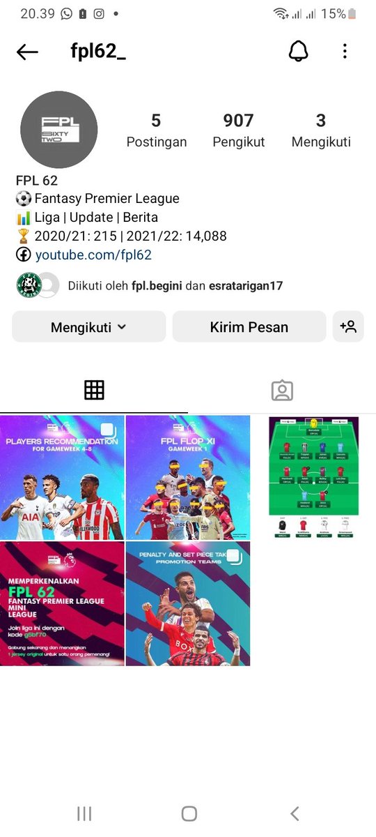 ZePeBlues's tweet photo. @FPL62_ Nama tim: Zepe Blue
Nama manager: Agung Yudi https://t.co/8CDlpeKujm